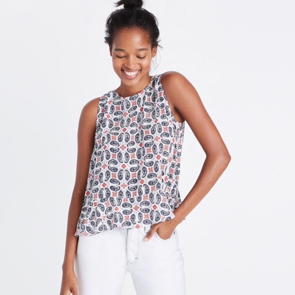 Madewell Silk Bandana Paisley Top